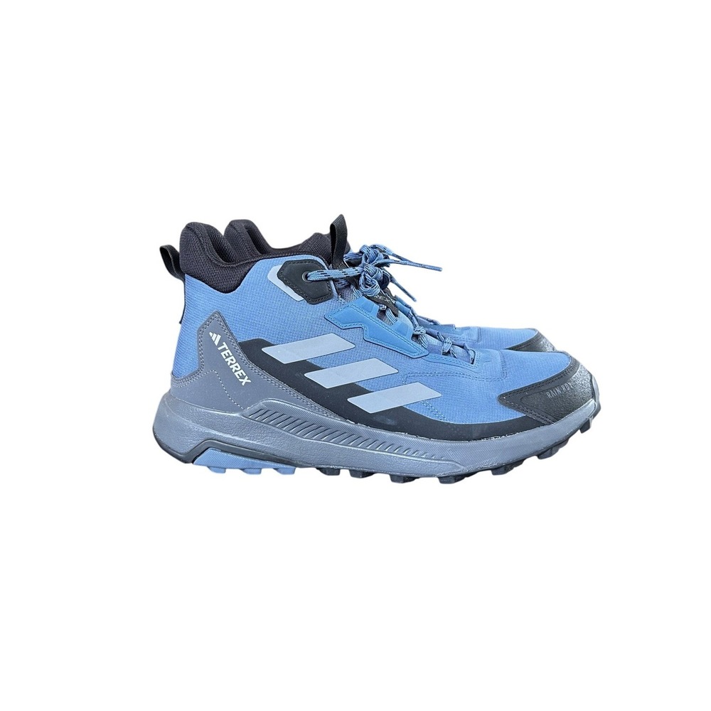 Adidas Terrex Anoka Rain.Rdy Mens Blue Grey Waterproof Hiking Boots Mid Top